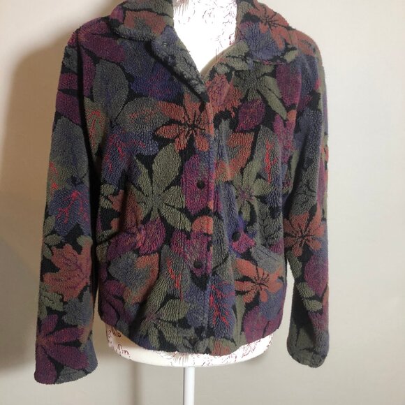 Vintage Kellysport Floral Fleece Jacket – Made in Canada - Picture 1 of 10
